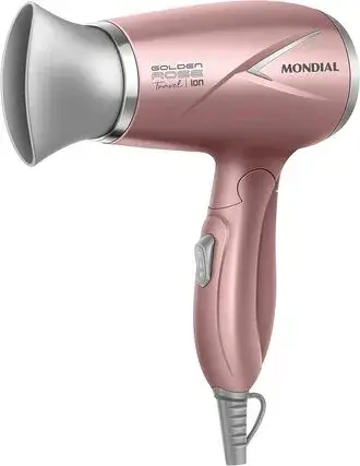 Secador de Cabelo Mondial Golden Rose Travel Íon 1200W SC-47-GR 1200W