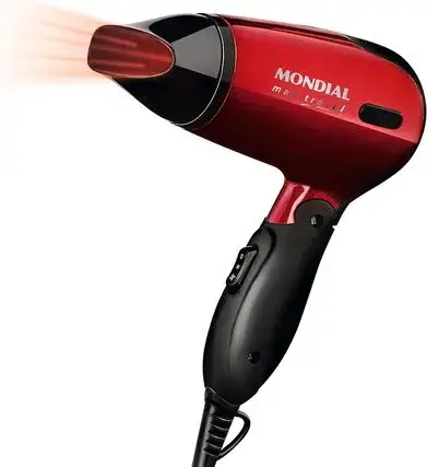 Secador de Cabelo Mondial Max Travel Bivolt 1200W